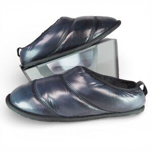 Sorel‎ Hadley Camp Side Style Faux Fur Slippers Women's 9 Black NL3330-010